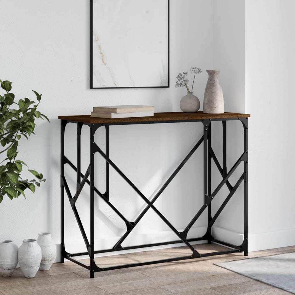 JUNG Vida Konsolentisch Braun Eichen-Optik 100x40x80 cm Holzwerkstoff