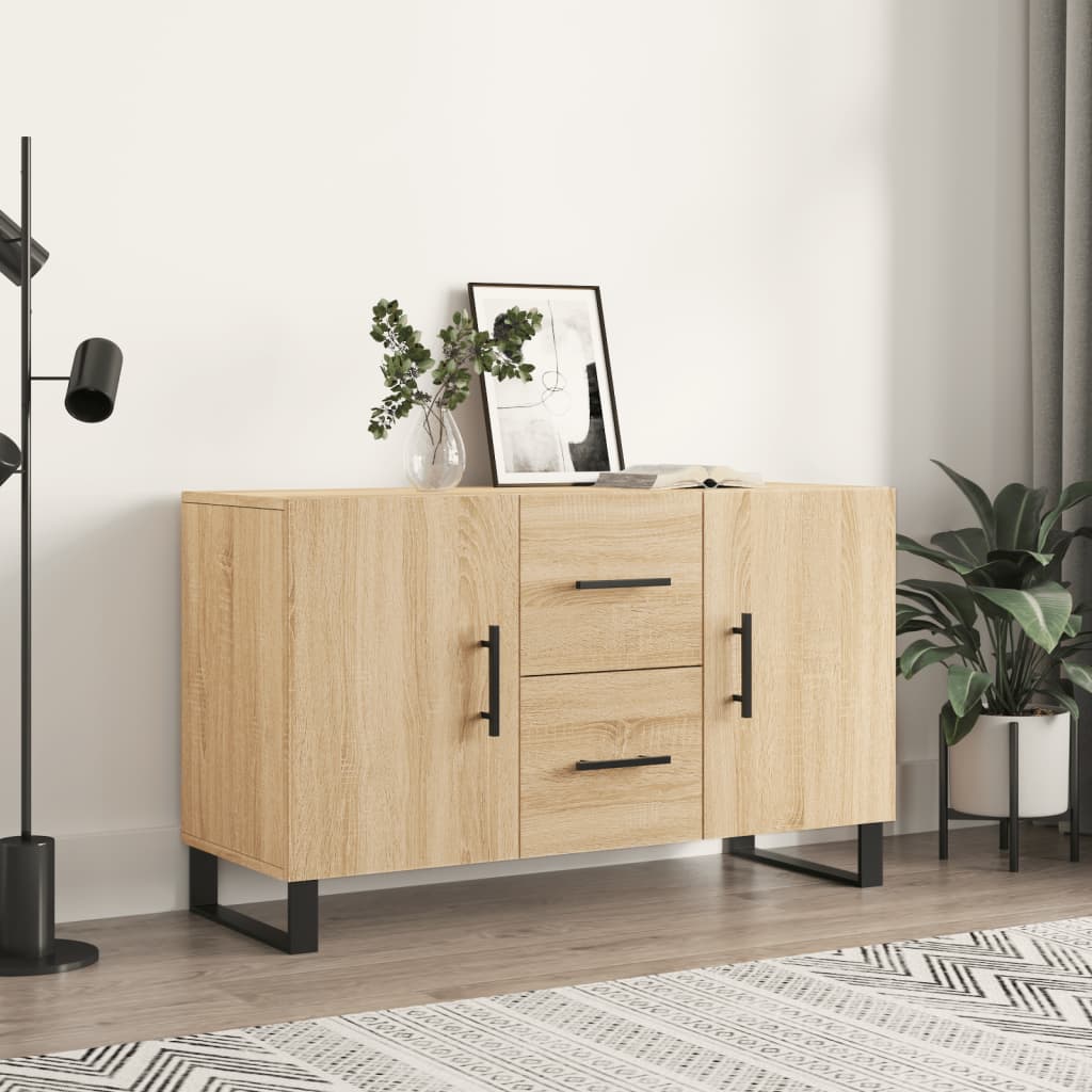 JUNG Vida Sideboard Sonoma-Eiche 100x36x60 cm Holzwerkstoff