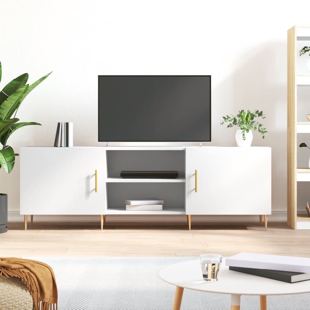 JUNG Vida TV-Schrank Weiß 150x30x50 cm Holzwerkstoff