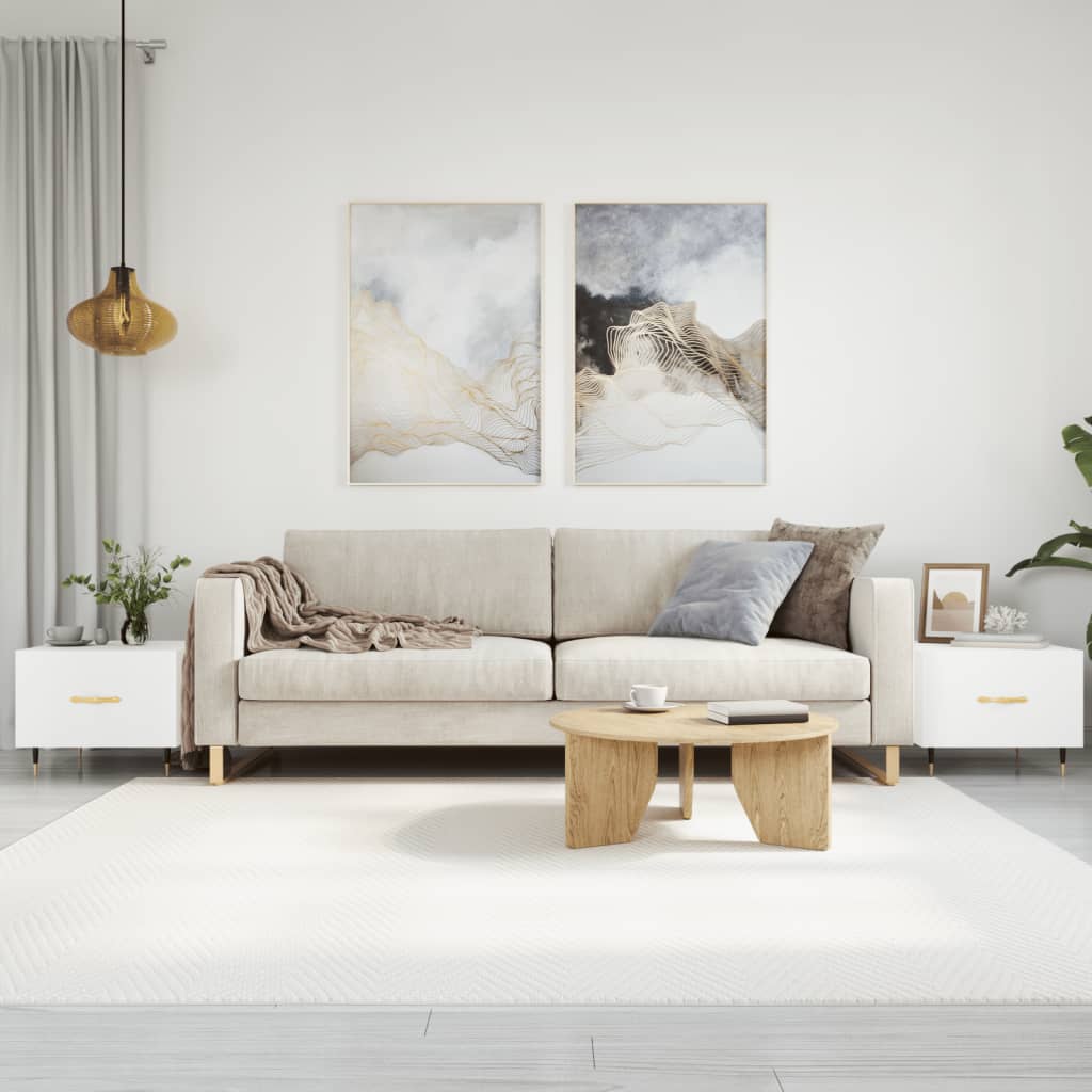 JUNG Vida Couchtische 2 Stk. Weiß 50x50x40 cm Holzwerkstoff
