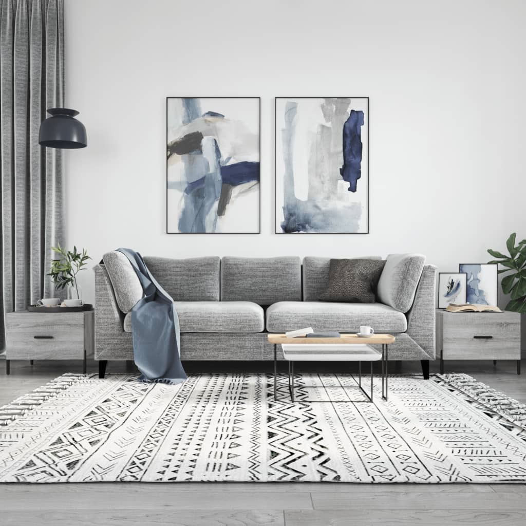 JUNG Vida Couchtische 2 Stk. Grau Sonoma 50x50x40 cm Holzwerkstoff