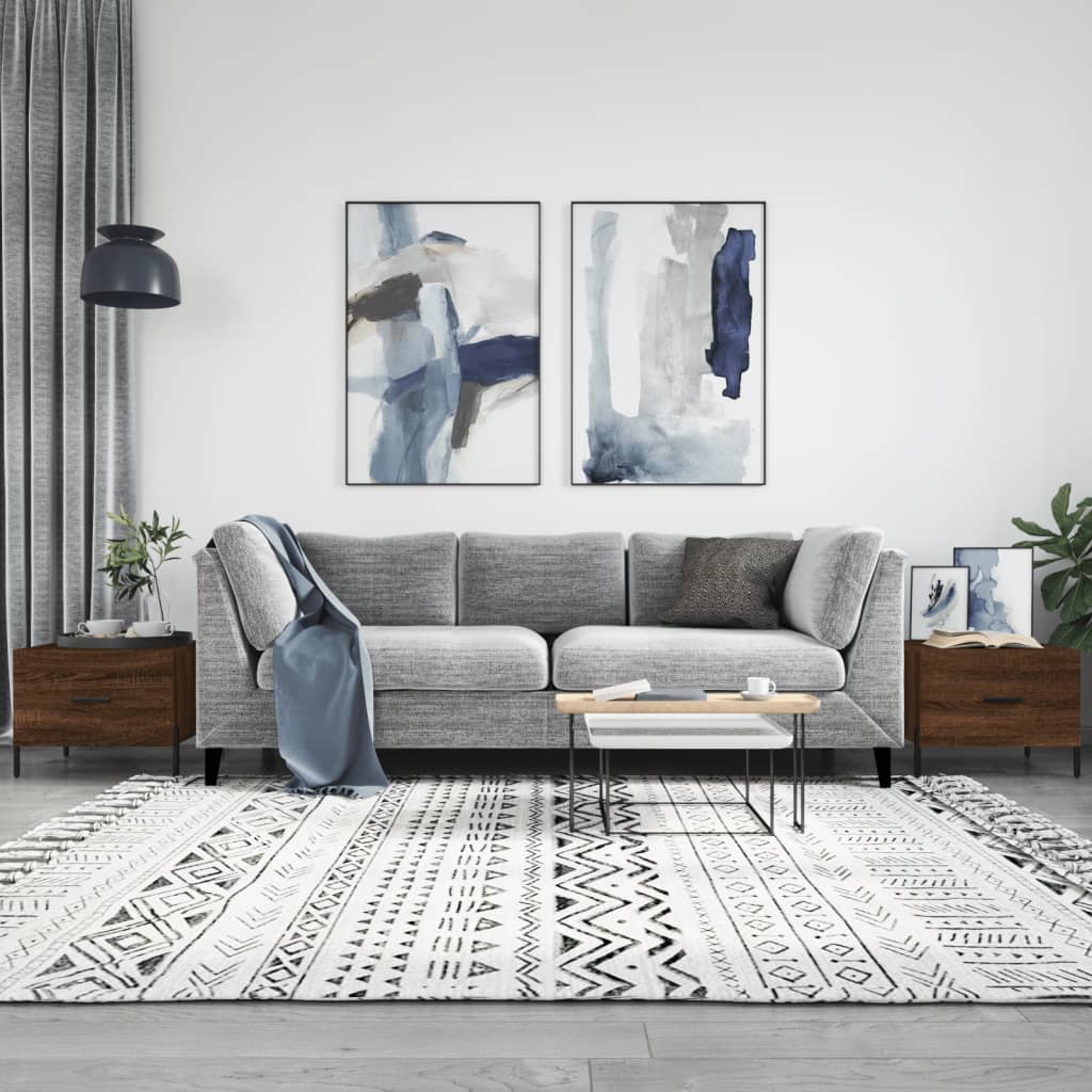 JUNG Vida Couchtische 2 Stk. Braun Eichen-Optik 50x50x40 cm Holzwerkstoff