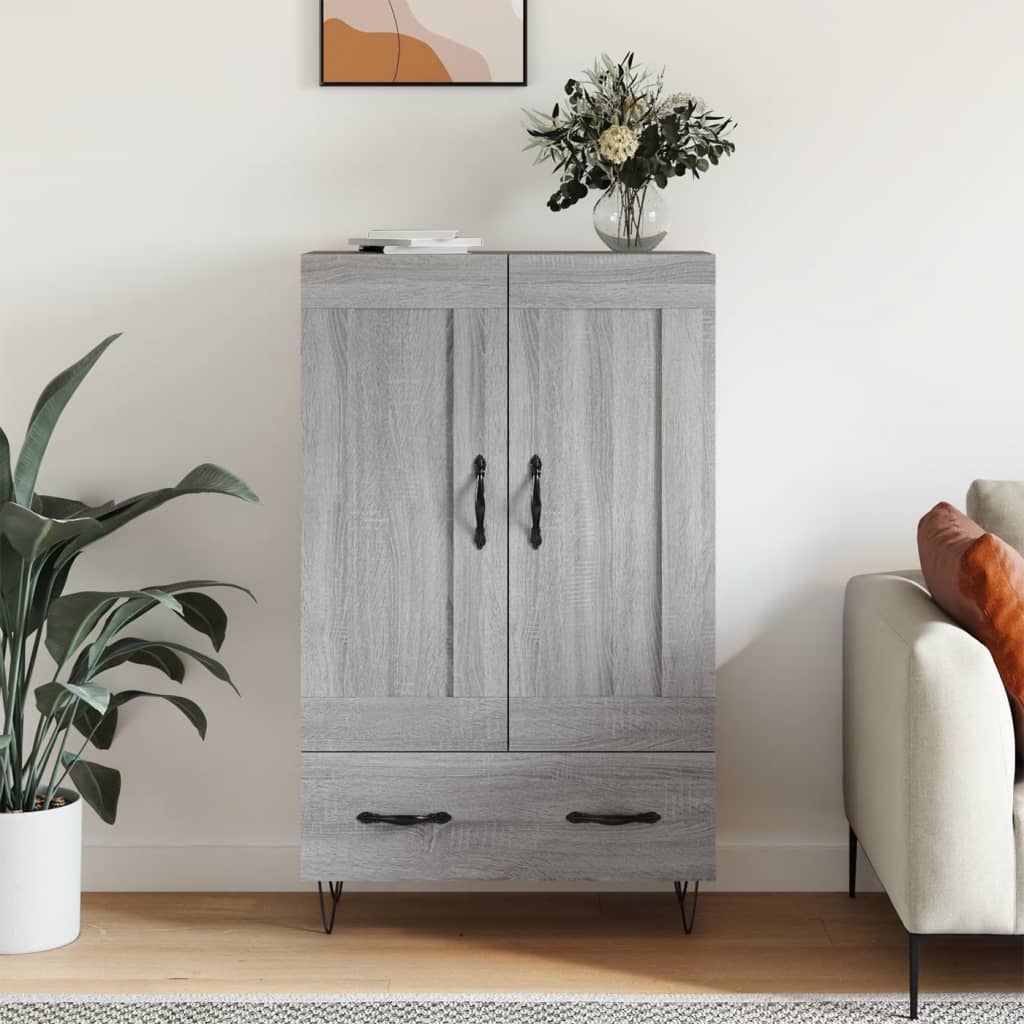 JUNG Vida Highboard Grau Sonoma 69,5x31x115 cm Holzwerkstoff