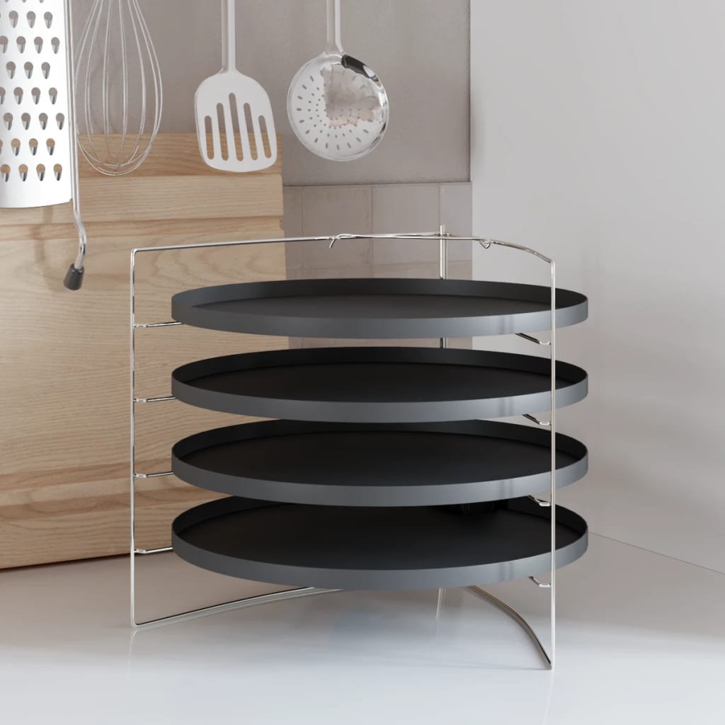JUNG Vida Pizzableche 4 Stk. mit Gestell Ø 28 cm Stahl