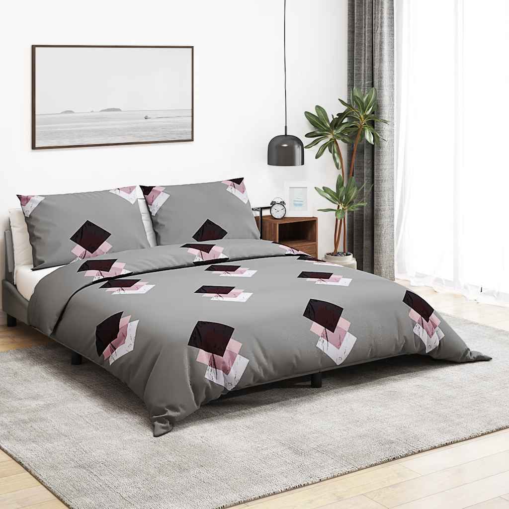 JUNG Vida Bettwäsche-Set Grau 240x220 cm Baumwolle
