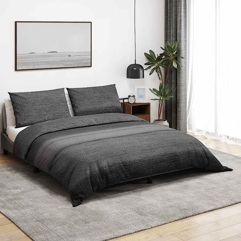 JUNG Vida Bettwäsche-Set Dunkelgrau 240x220 cm Baumwolle