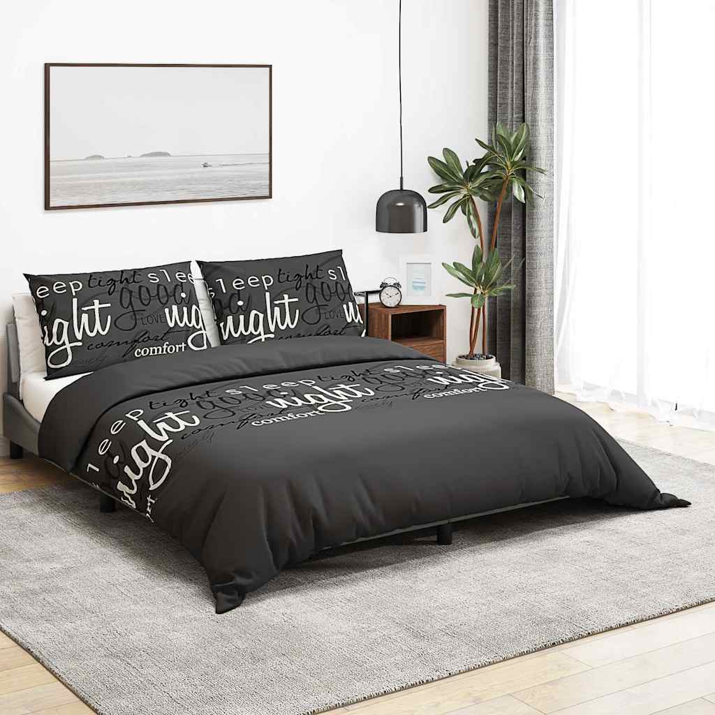 JUNG Vida Bettwäsche-Set Schwarz 260x240 cm Baumwolle