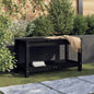 JUNG Vida Gartenbank Schwarz 82,5x35x45 cm Massivholz Kiefer