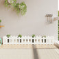 JUNG Vida Hochbeet Lattenzaun-Design Weiß 200x30x30 cm Massivholz Kiefer