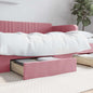 JUNG Vida Bettschubladen 2 Stk. Rosa Holzwerkstoff und Samt