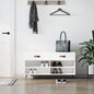 JUNG Vida Schuhbank Hochglanz-Weiß 102x35x55 cm Holzwerkstoff