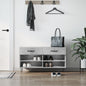 JUNG Vida Schuhbank Betongrau 102x35x55 cm Holzwerkstoff