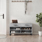 JUNG Vida Schuhbank Betongrau 102x35x55 cm Holzwerkstoff