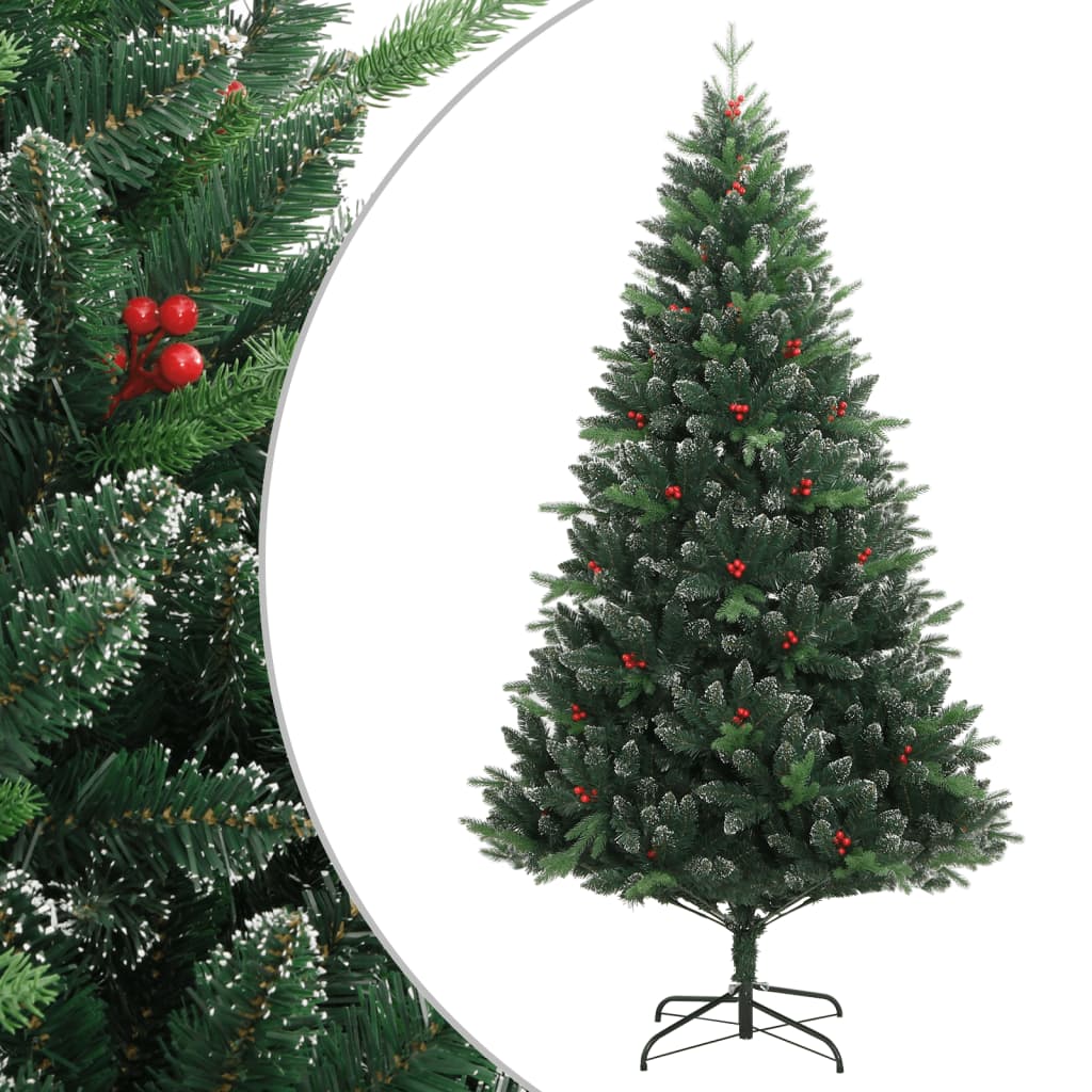 JUNG Vida Künstlicher Weihnachtsbaum Klappbar mit Roten Beeren 180 cm
