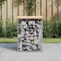 JUNG Vida Gartenbank aus Gabionen 33x31x42 cm Massivholz Kiefer