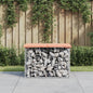 JUNG Vida Gartenbank aus Gabionen 63x44x42 cm Massivholz Douglasie