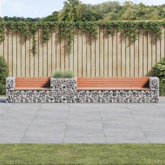 JUNG Vida Gartenbank mit Gabione Massivholz Douglasie