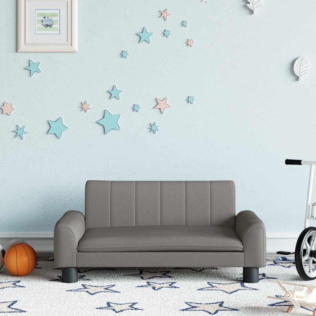 JUNG Vida Kindersofa Taupe 70x45x30 cm Stoff