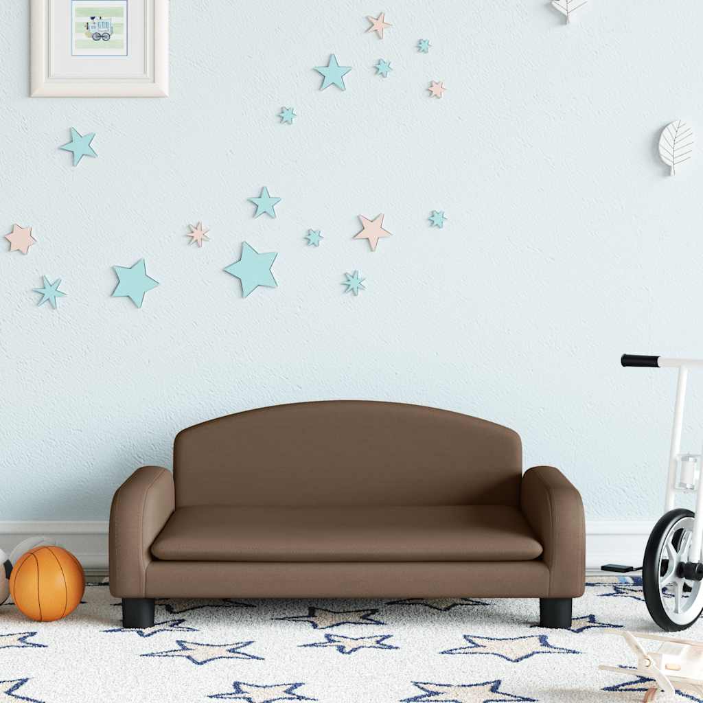 JUNG Vida Kindersofa Braun 70x45x30 cm Stoff