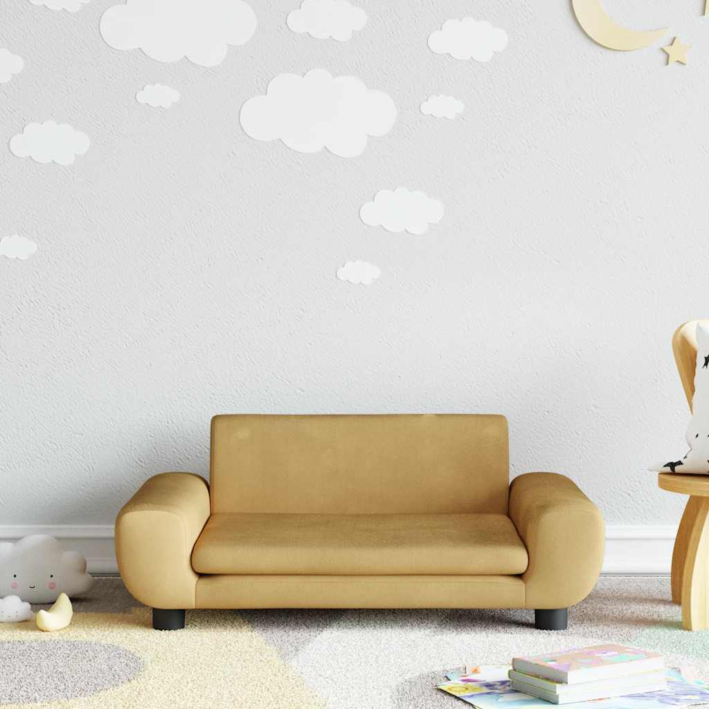 JUNG Vida Kindersofa Braun 70x45x33 cm Samt