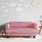 JUNG Vida Kindersofa mit Hocker Rosa 100x50x30 cm Samt