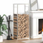 JUNG Vida Brennholzregal 50x28x132 cm Edelstahl