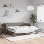 JUNG Vida Tagesbett Ausziehbar mit Matratzen Taupe 90x200 cm Stoff