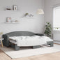 JUNG Vida Tagesbett Ausziehbar Dunkelgrau 80x200 cm Stoff