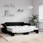 JUNG Vida Tagesbett Ausziehbar mit Matratzen Schwarz 80x200 cm Stoff
