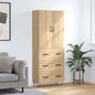 JUNG Vida Highboard Sonoma-Eiche 69,5x34x180 cm Holzwerkstoff