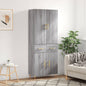 JUNG Vida Highboard Grau Sonoma 69,5x34x180 cm Holzwerkstoff