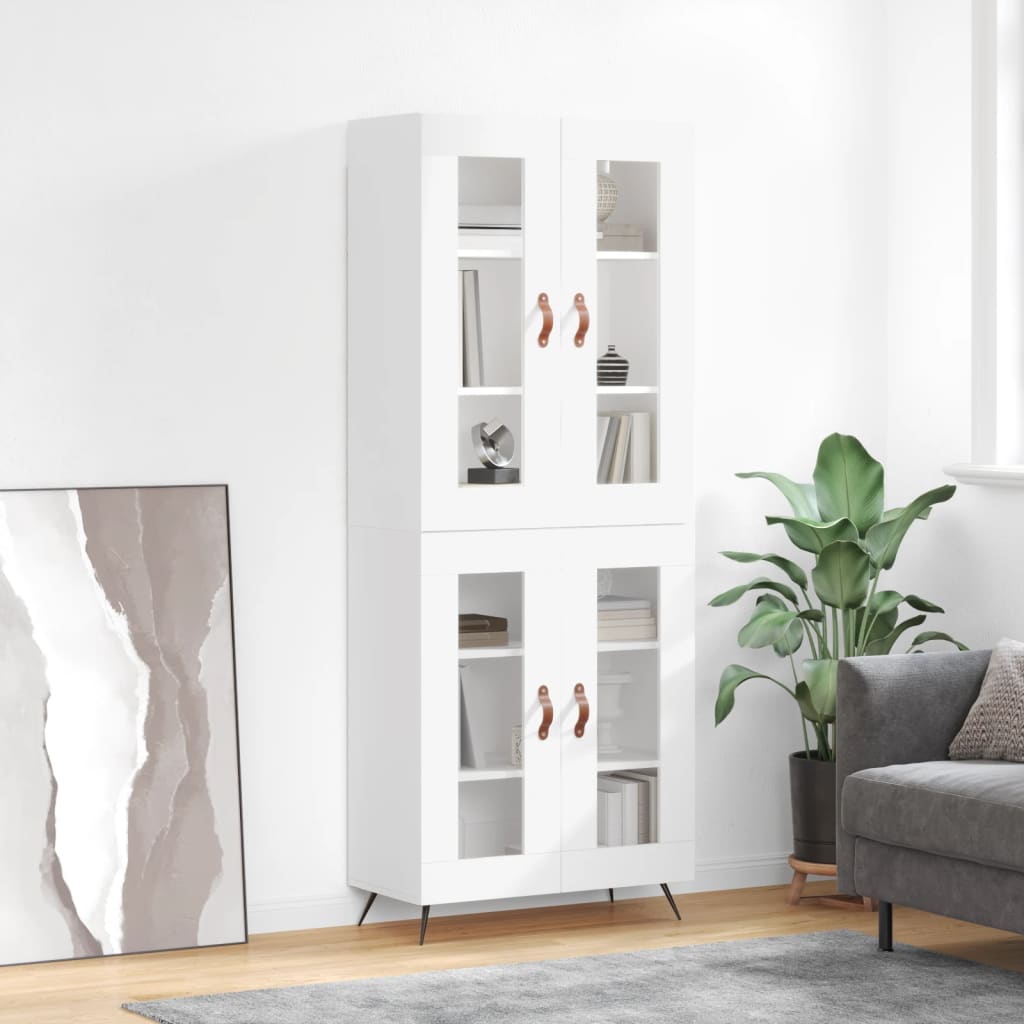 JUNG Vida Highboard Weiß 69,5x34x180 cm Holzwerkstoff