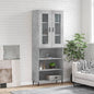 JUNG Vida Highboard Betongrau 69,5x34x180 cm Holzwerkstoff