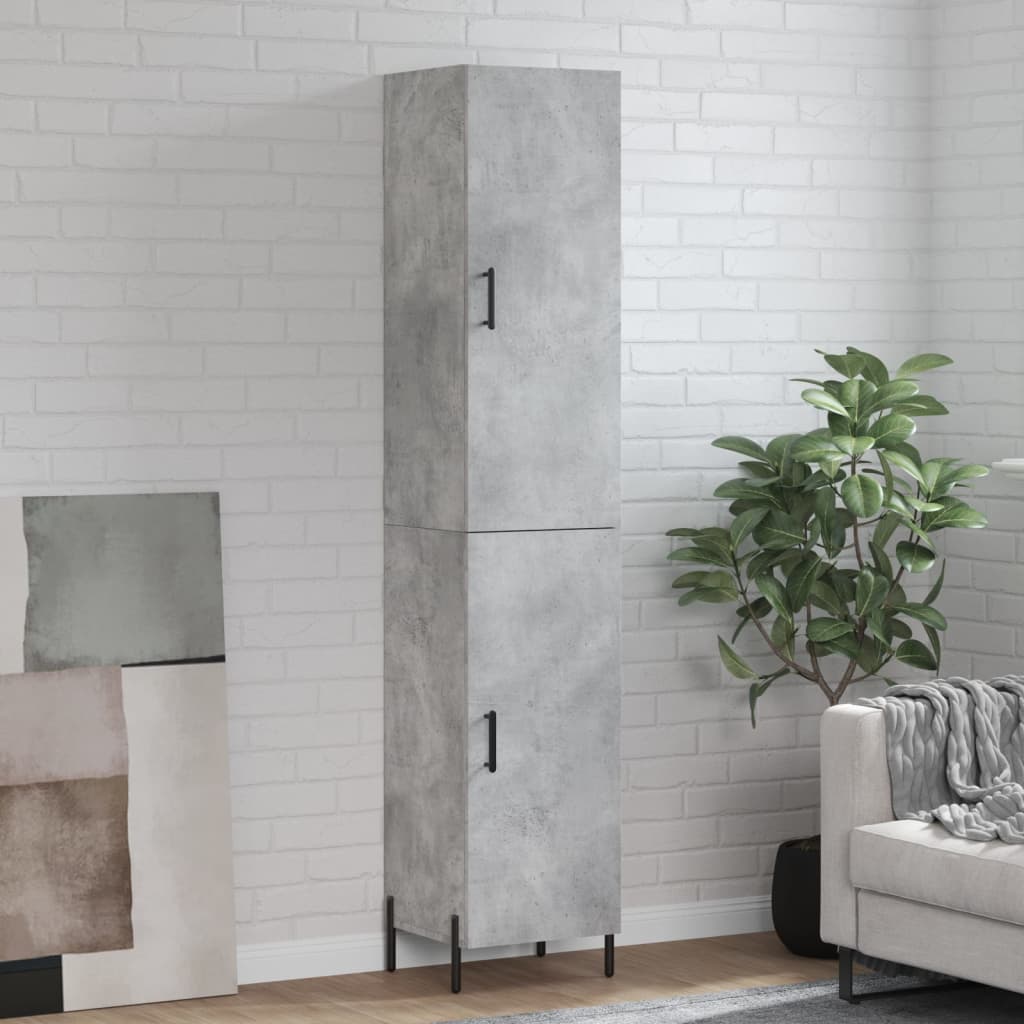 JUNG Vida Highboard Betongrau 34,5x34x180 cm Holzwerkstoff