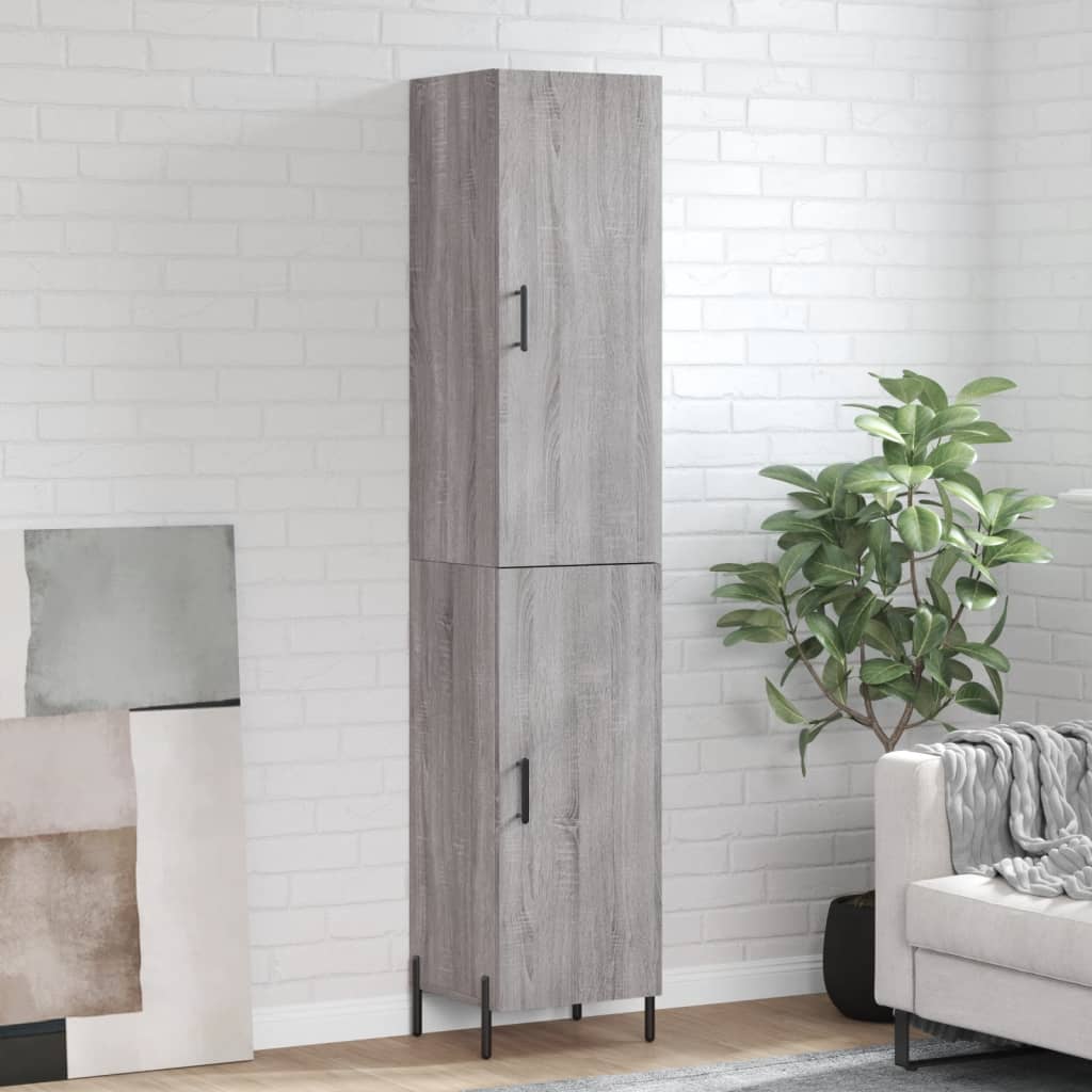 JUNG Vida Highboard Grau Sonoma 34,5x34x180 cm Holzwerkstoff