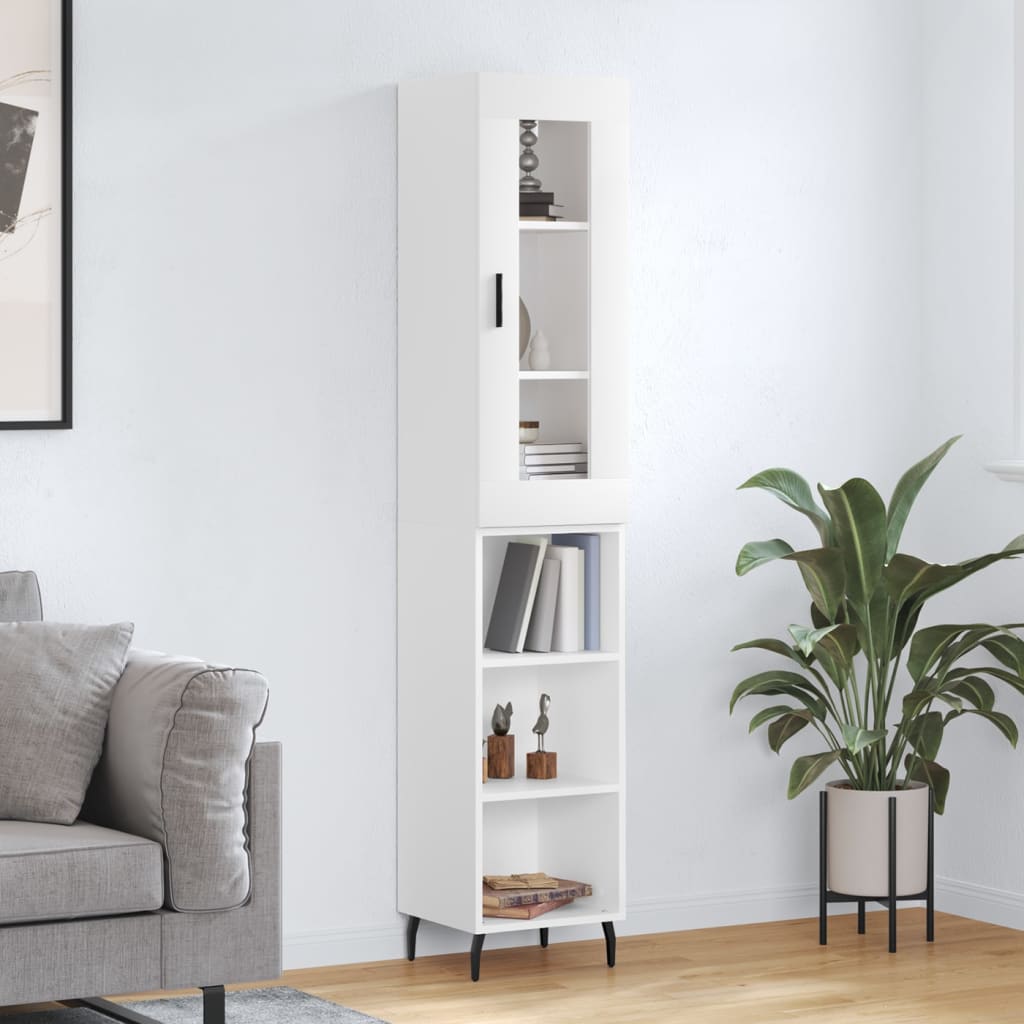JUNG Vida Highboard Weiß 34,5x34x180 cm Holzwerkstoff