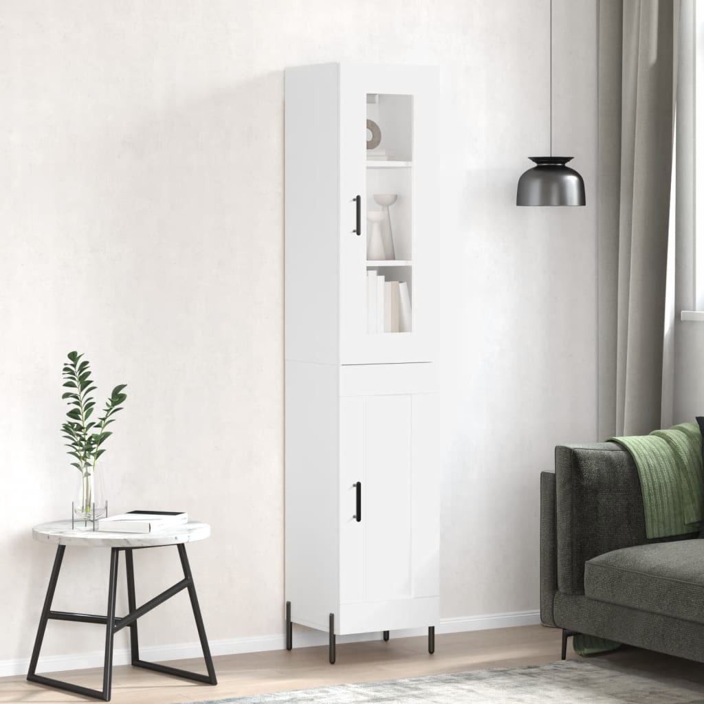 JUNG Vida Highboard Weiß 34,5x34x180 cm Holzwerkstoff