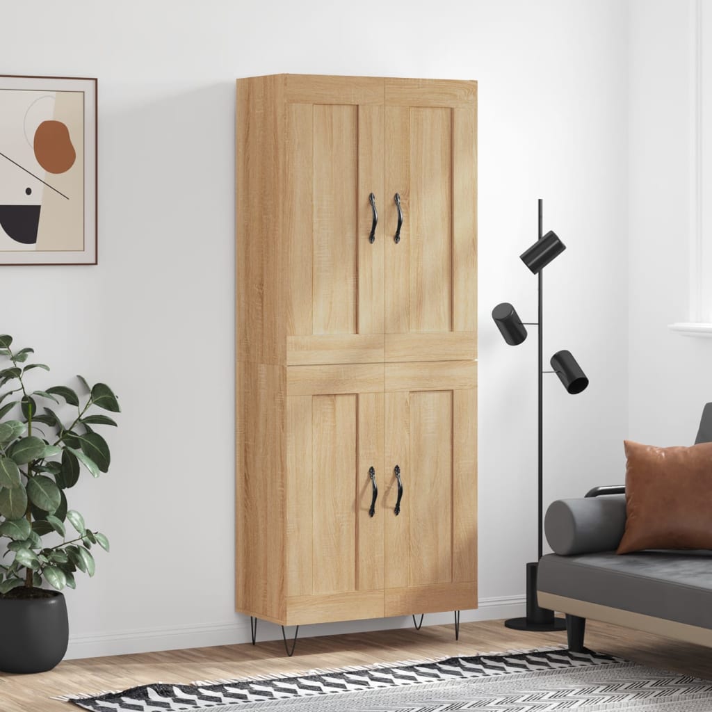 JUNG Vida Highboard Sonoma-Eiche 69,5x34x180 cm Holzwerkstoff