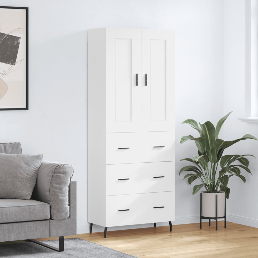 JUNG Vida Highboard Weiß 69,5x34x180 cm Holzwerkstoff