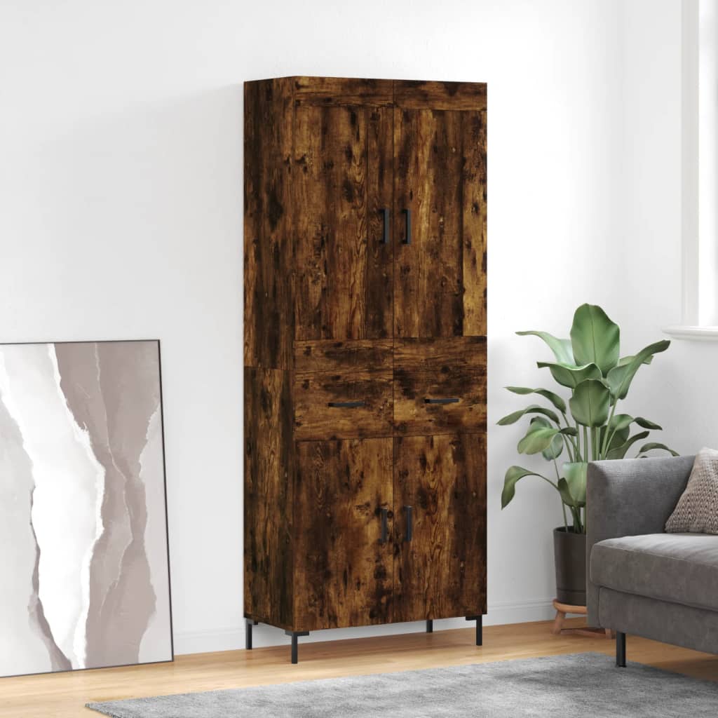 JUNG Vida Highboard Räuchereiche 69,5x34x180 cm Holzwerkstoff