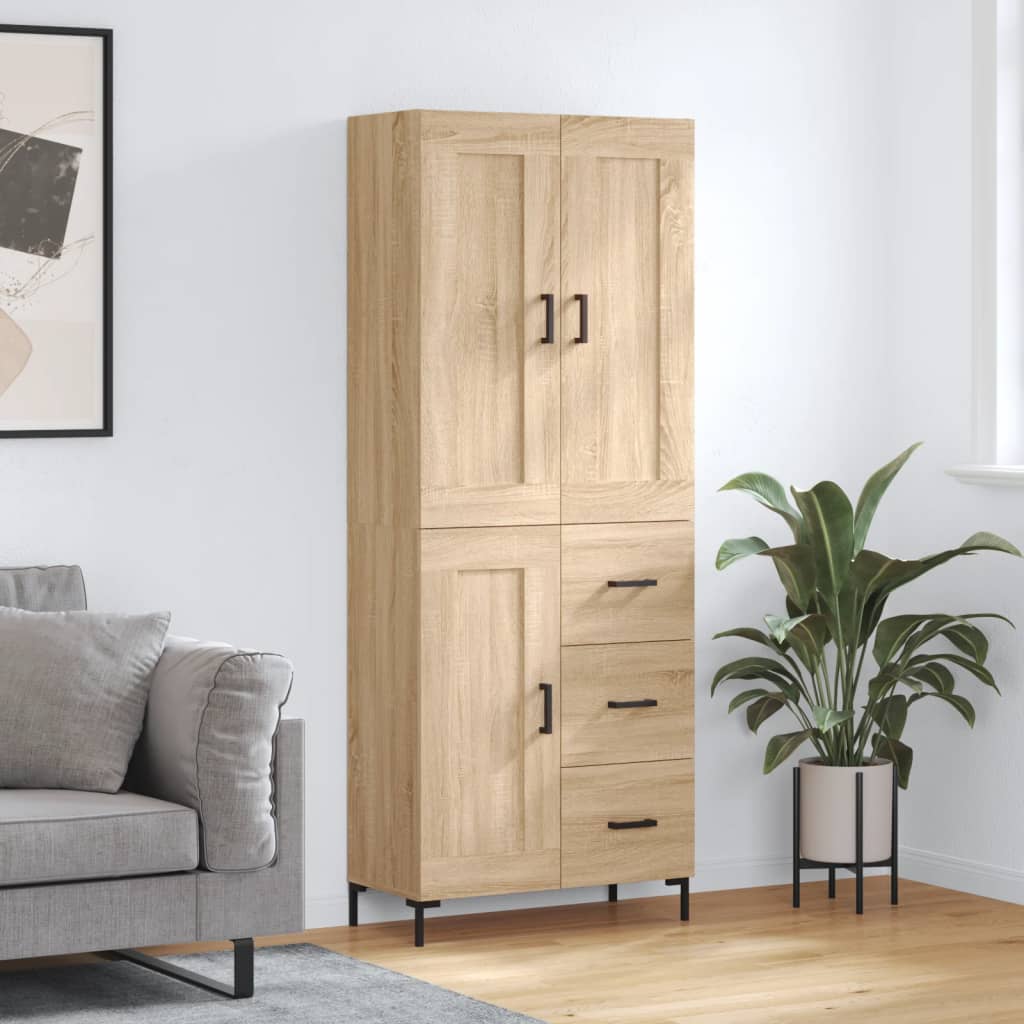 JUNG Vida Highboard Sonoma-Eiche 69,5x34x180 cm Holzwerkstoff