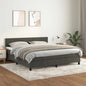 JUNG Vida Boxspringbett mit Matratze Dunkelgrau 180x200 cm Samt