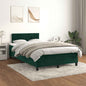 JUNG Vida Boxspringbett mit Matratze Dunkelgrün 120x200 cm Samt