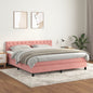 JUNG Vida Boxspringbett mit Matratze Rosa 160x200 cm Samt