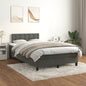 JUNG Vida Boxspringbett mit Matratze Dunkelgrau 120x200 cm Samt