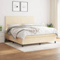 JUNG Vida Boxspringbett mit Matratze Creme 160x200 cm Stoff