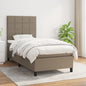 JUNG Vida Boxspringbett mit Matratze Taupe 80x200 cm Stoff