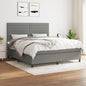 JUNG Vida Boxspringbett mit Matratze Dunkelgrau 160x200 cm Stoff