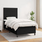 JUNG Vida Boxspringbett mit Matratze Schwarz 100x200 cm Stoff