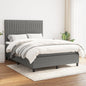 JUNG Vida Boxspringbett mit Matratze Dunkelgrau 140x190 cm Stoff